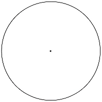 Black & White Image of a Circle with a Dot in the middle