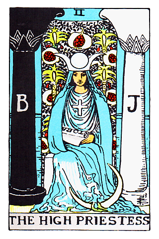 Rider Waite image of The High Priestess Tarot Card