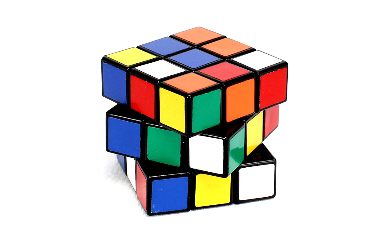 Picture of a messed up Rubik's Cube