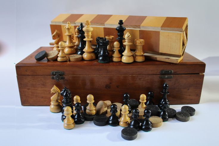 Picture of a wooden chess set