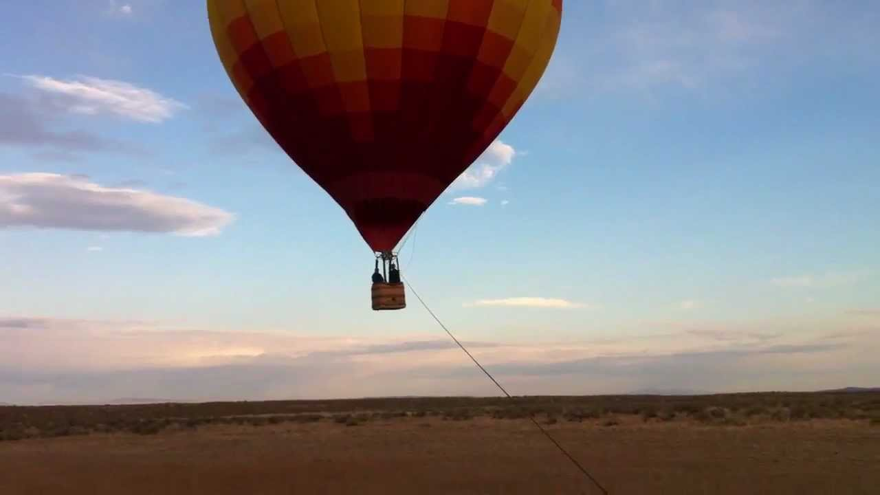 Sun set image of a tethered Hot Air Balloon